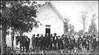 Church and members at Ioway village